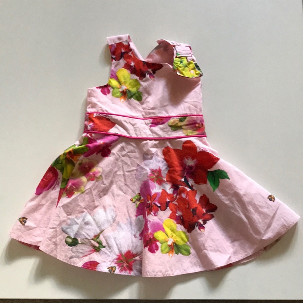 Baker By Ted Baker-Pink Floral dress-18-24 months